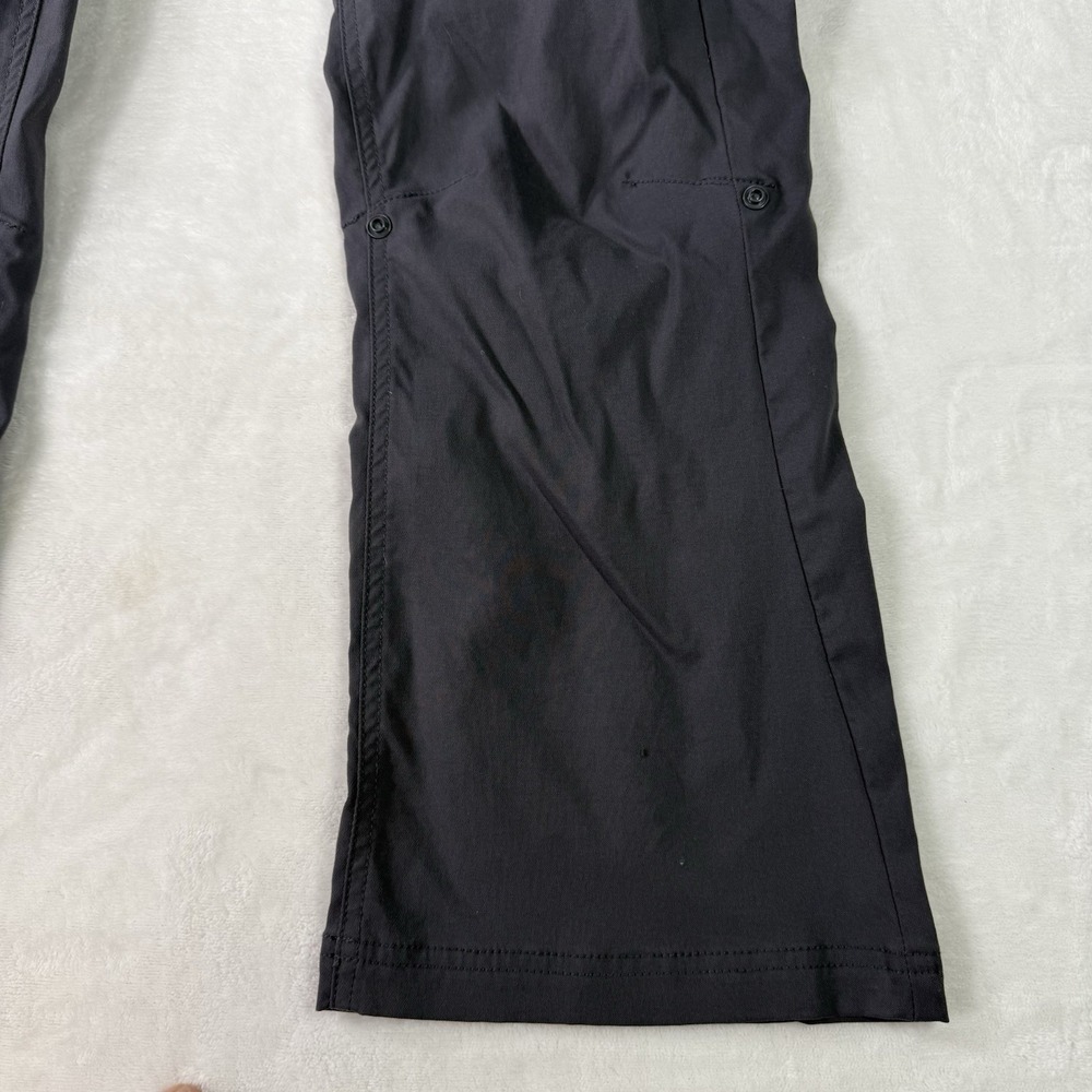 Prana Pants Womens 8 Gray Stretch Roll-up Snap Hiking Outdoors Gorpcore‎ - Picture 5 of 13